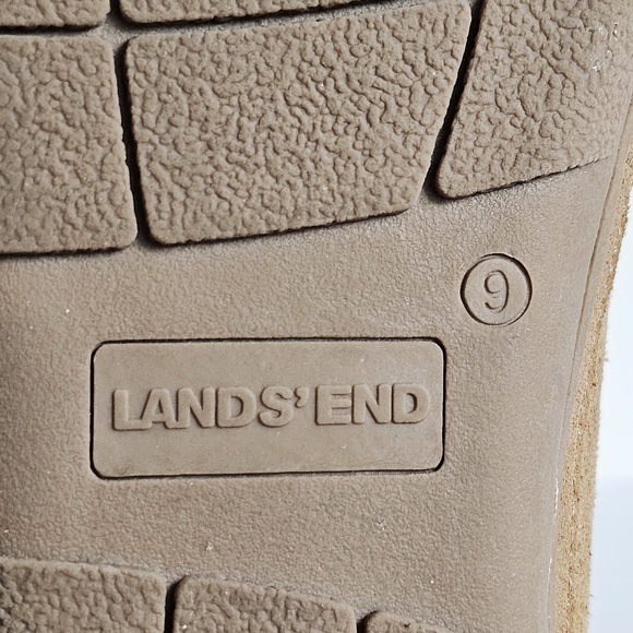 Lands\'End Men\'s Shearling Lined Suede Indoor Outdoor Moccasin Slippers Size 9D main image 13
